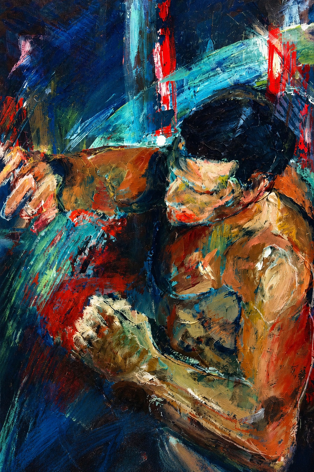Painted portrait of Wilson Meloncelli, an artistic interpretation in oil